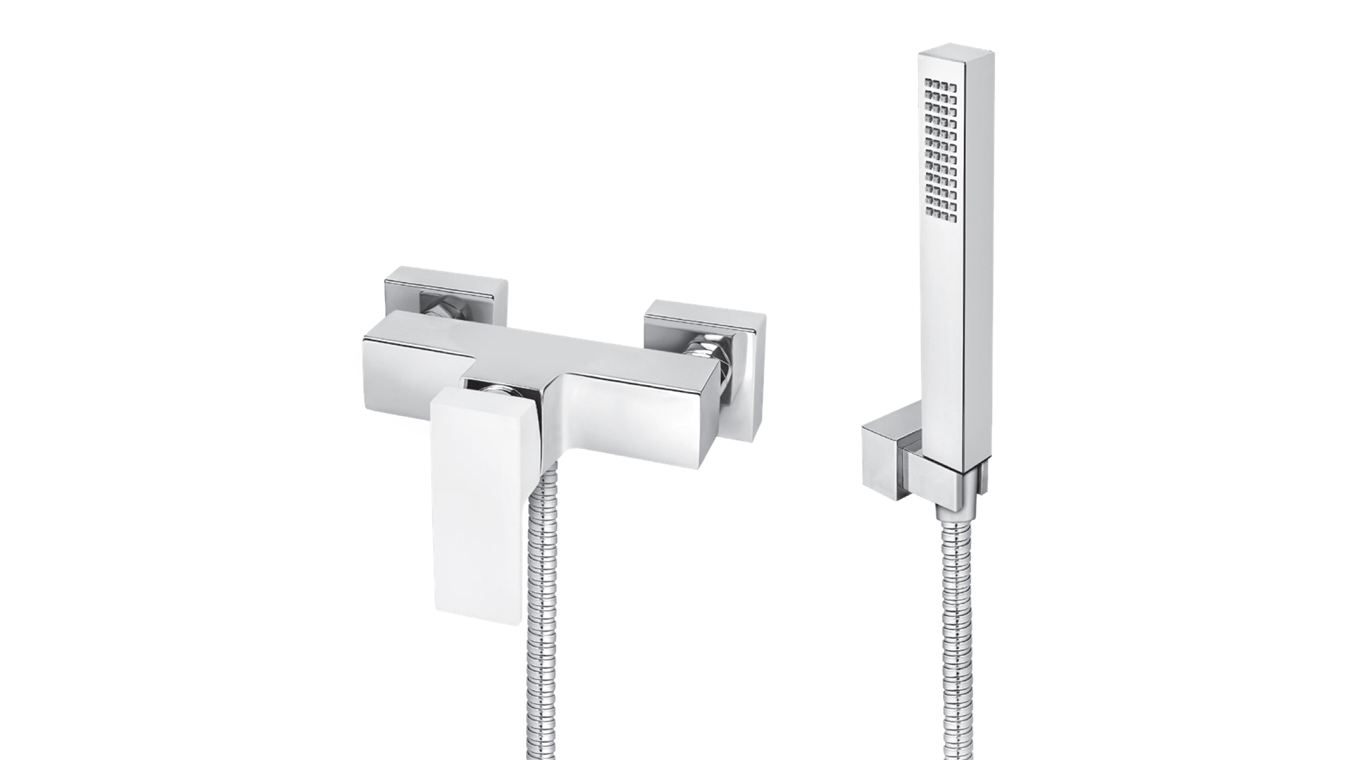BATERIJA ZA TUŠ KADU SA RUČNIM TUŠEM - WHITE — detalj