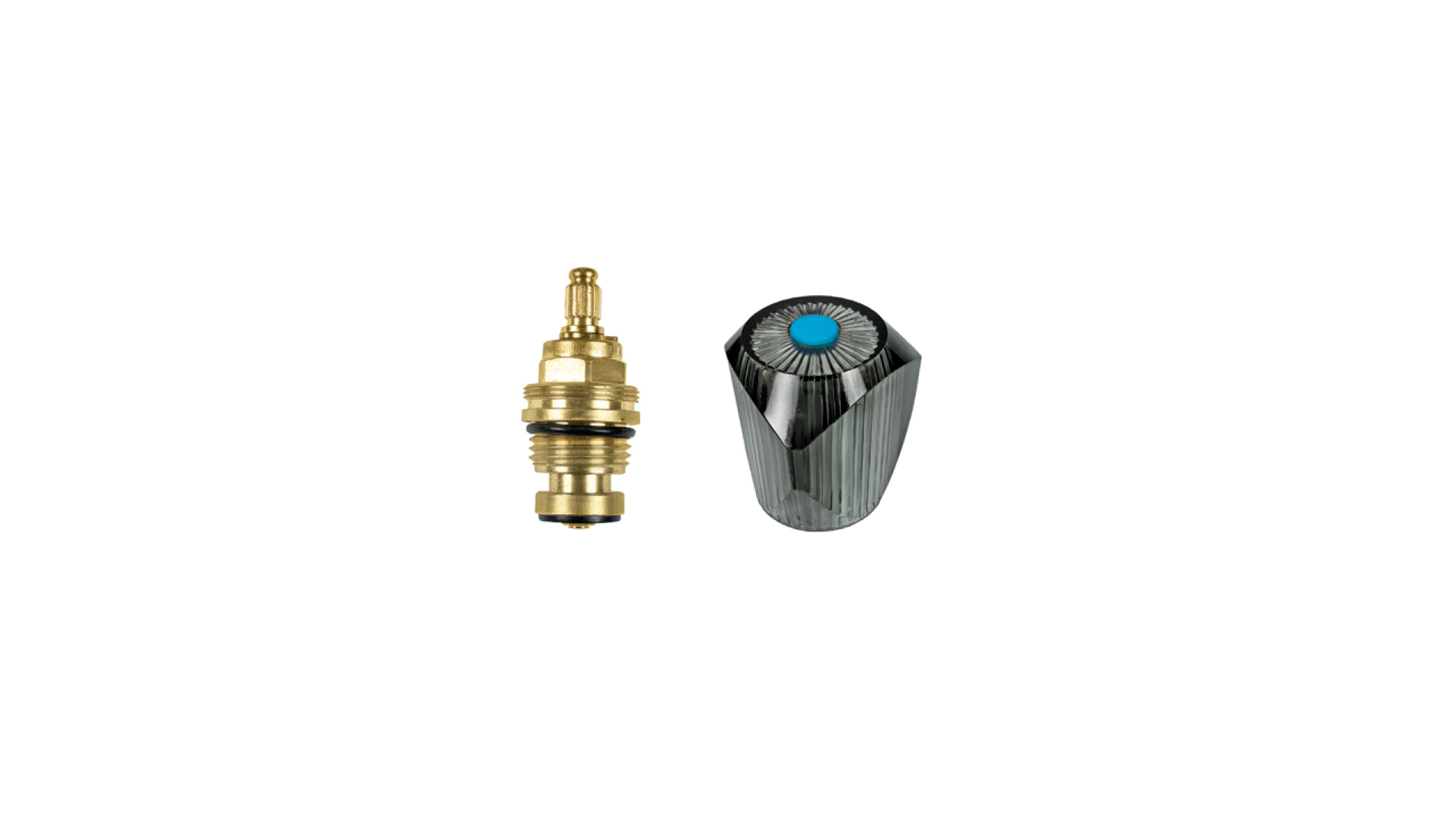 Gornji deo 1/2" -sa ruč.; PLAVA -pleksi dim boje — detalj