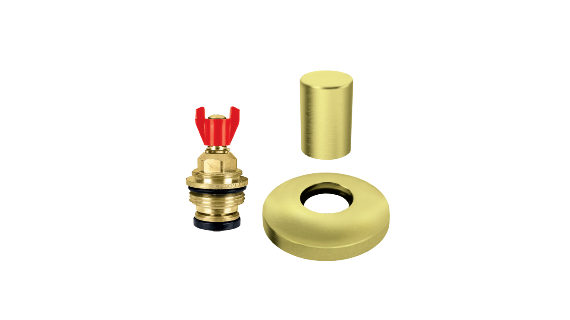 Gornji deo uzidnog ventila sa kapom i kliznom rozetom 3/4" - GOLD — detalj