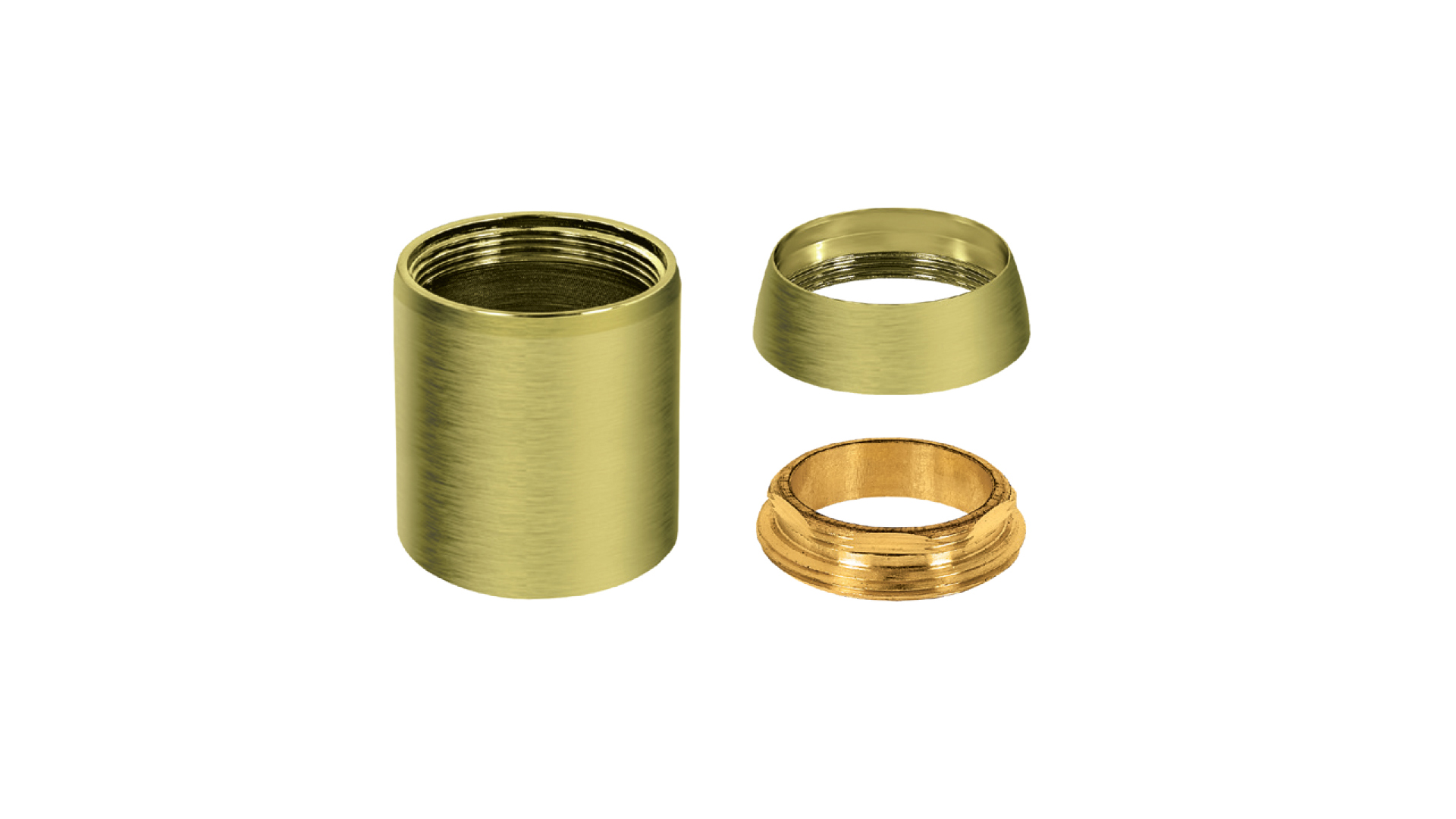 Čaura za uzidne baterije sa maticom i kapom GOLD — detalj