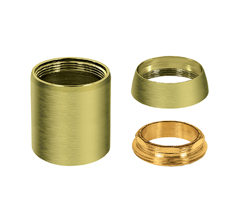 Čaura za uzidne baterije sa maticom i kapom GOLD